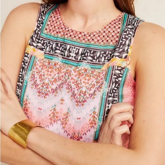 ANTHROPOLOGIE BHANUNI By JYOTI. Alessandra Maxi Dress ~ Multi-Color Print 2 - Picture 3 of 8